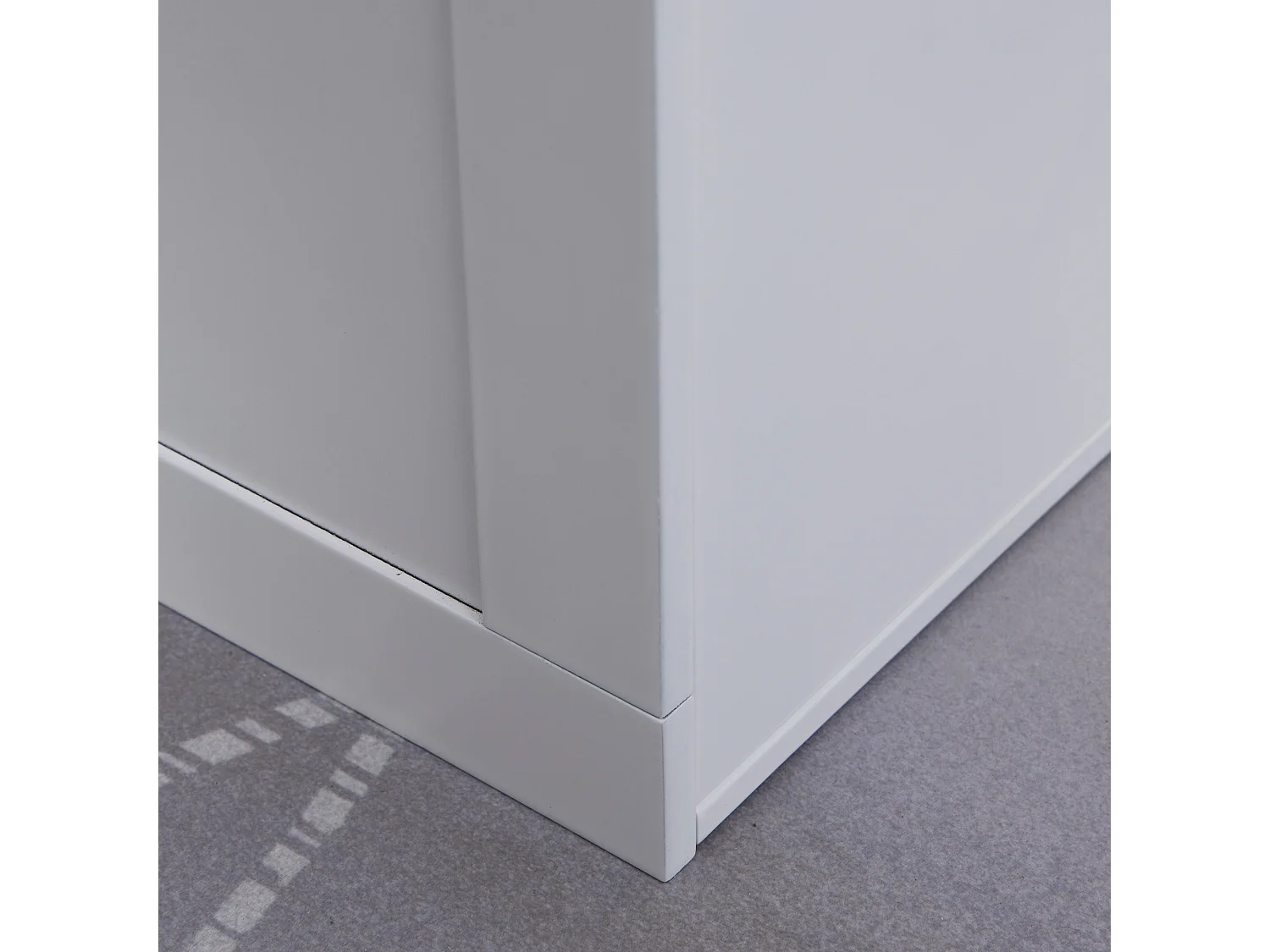 Ciotole rialzate per cani grandi in mdf e acciaio inox 60x30x41cm bianco