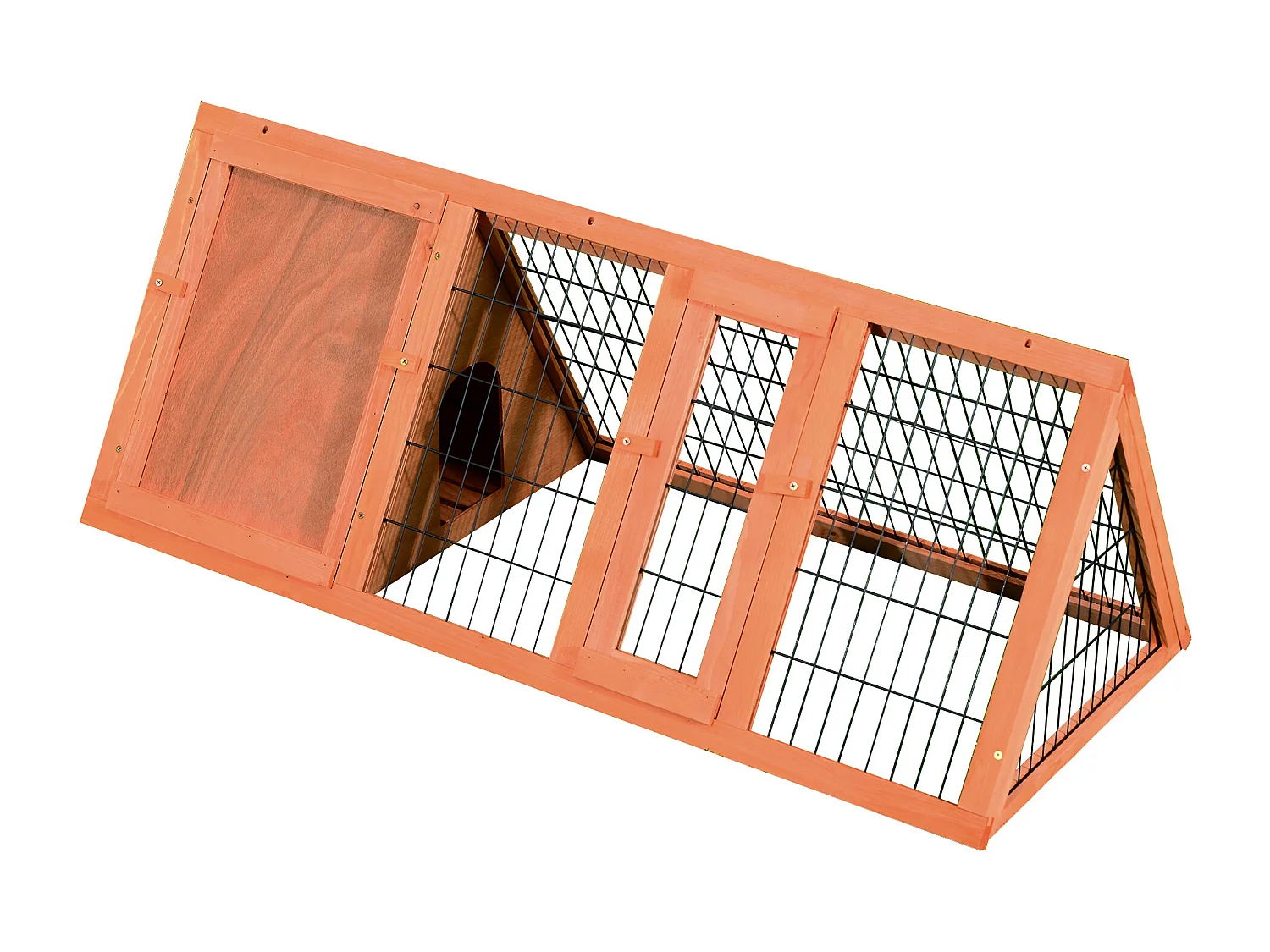 Gabbia per conigli e piccoli animali da esterno in legno di abete