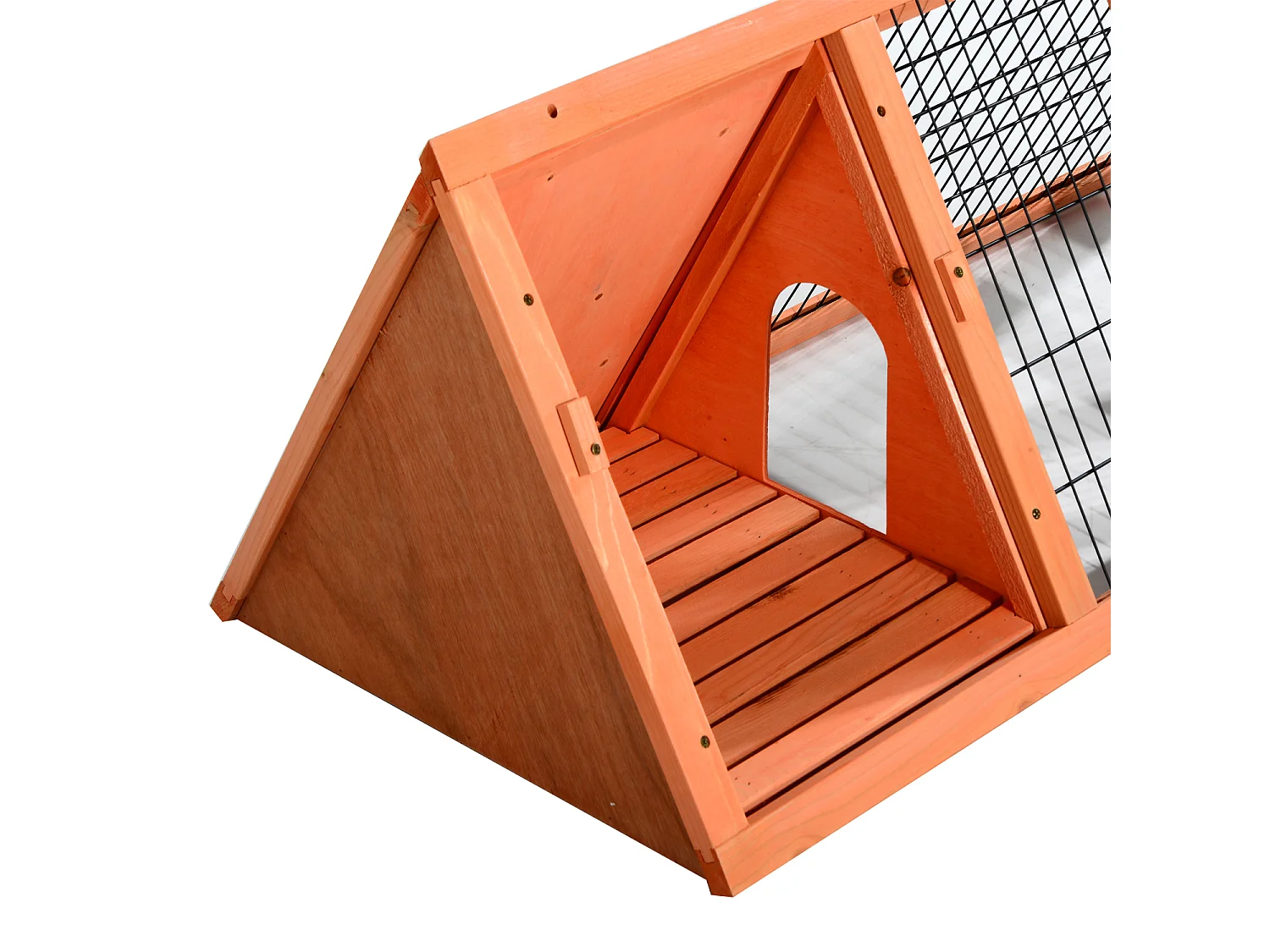 Gabbia per conigli e piccoli animali da esterno in legno di abete
