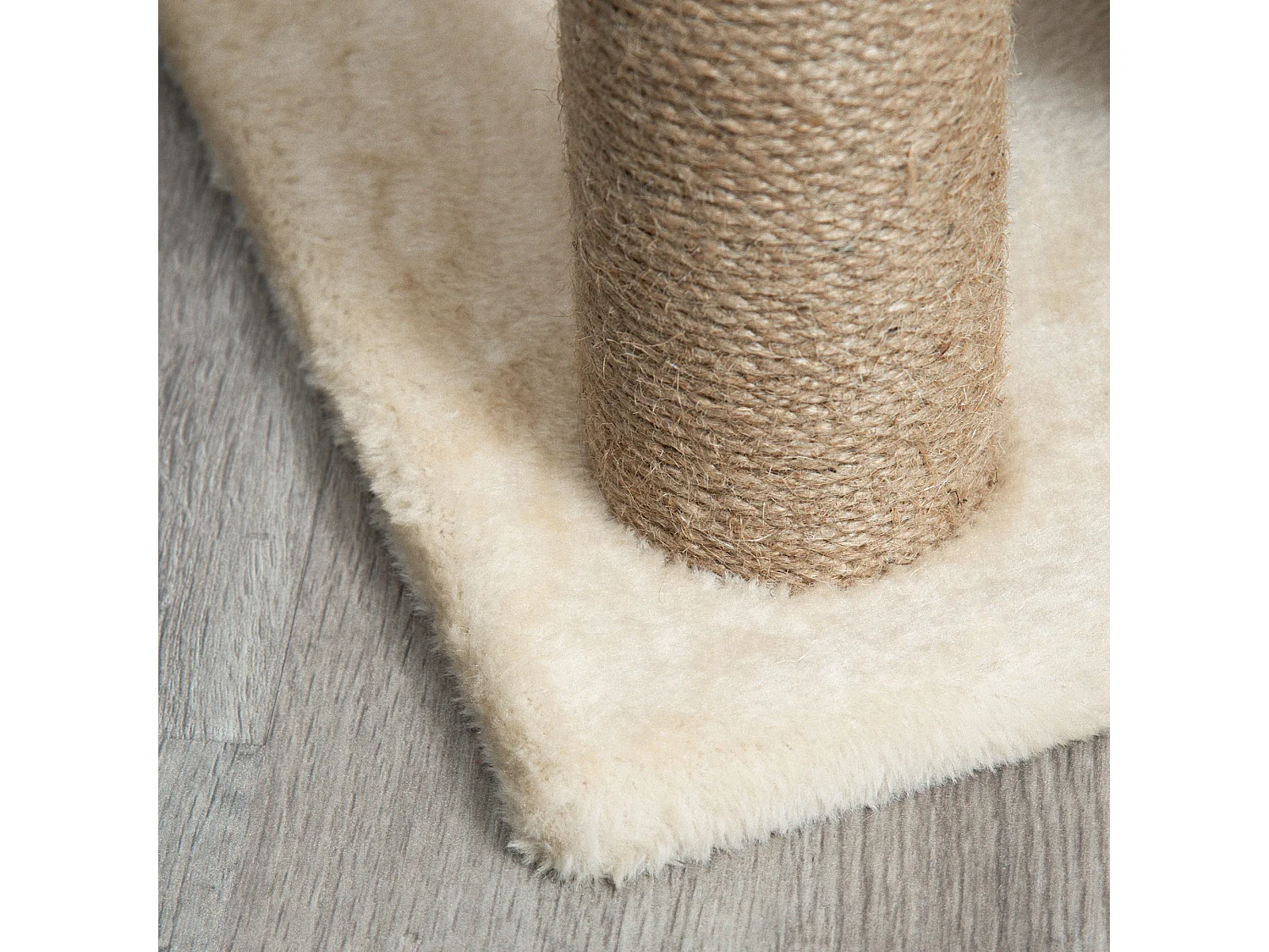 Albero tiragraffi per gatti con cuccia a u, lettino e tappetino marrone