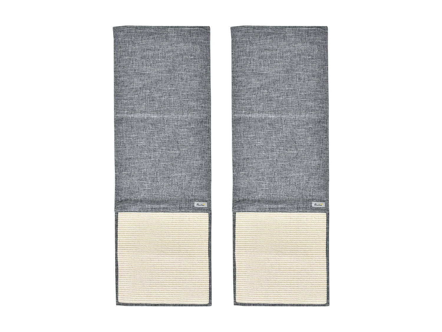 Set 2 tiragraffi per gatti da divan in sisal e poliestere 130x45cm grigio