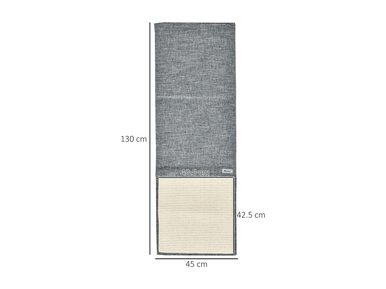 Set 2 tiragraffi per gatti da divan in sisal e poliestere 130x45cm grigio