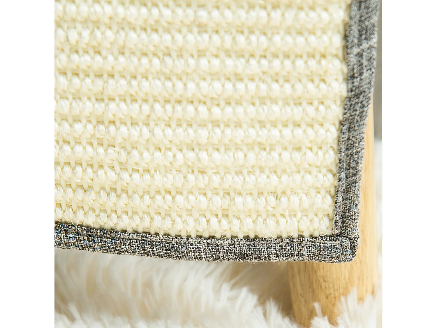 Set 2 tiragraffi per gatti da divan in sisal e poliestere 130x45cm grigio