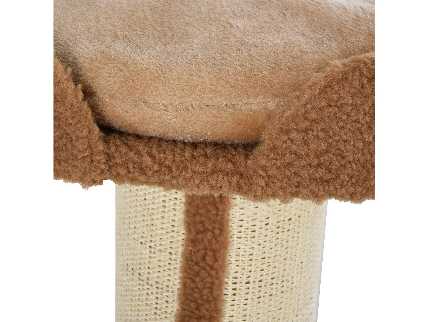 Albero tiragraffi per gatti con cuccia e cuscino rivestimento peluche