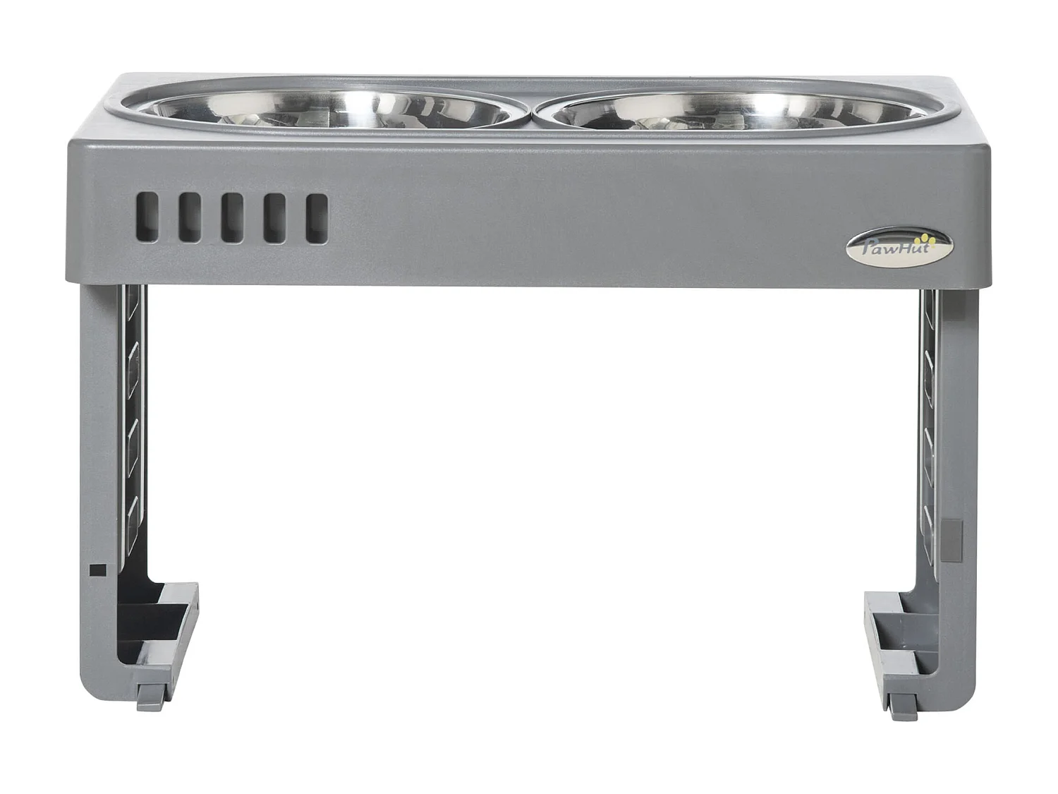 Set 2 ciotole per cani da 1.2l in abs e acciaio con gambe rimovibili