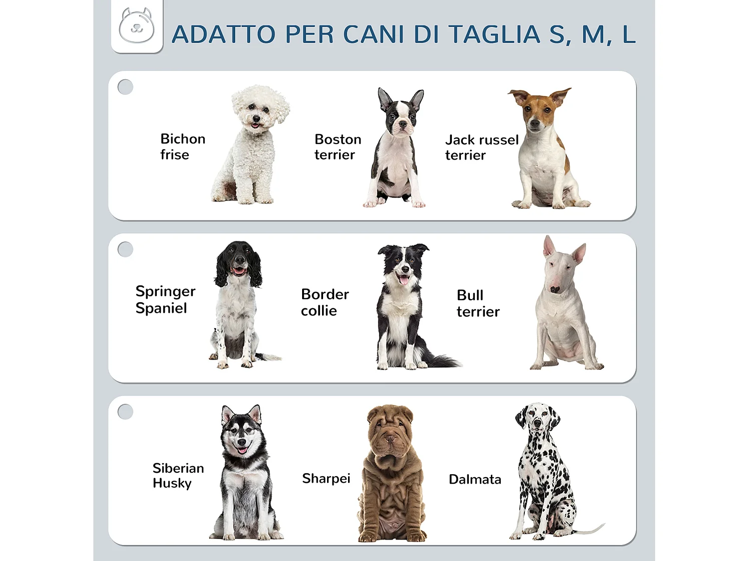 Set 2 ciotole per cani da 1.2l in abs e acciaio con gambe rimovibili