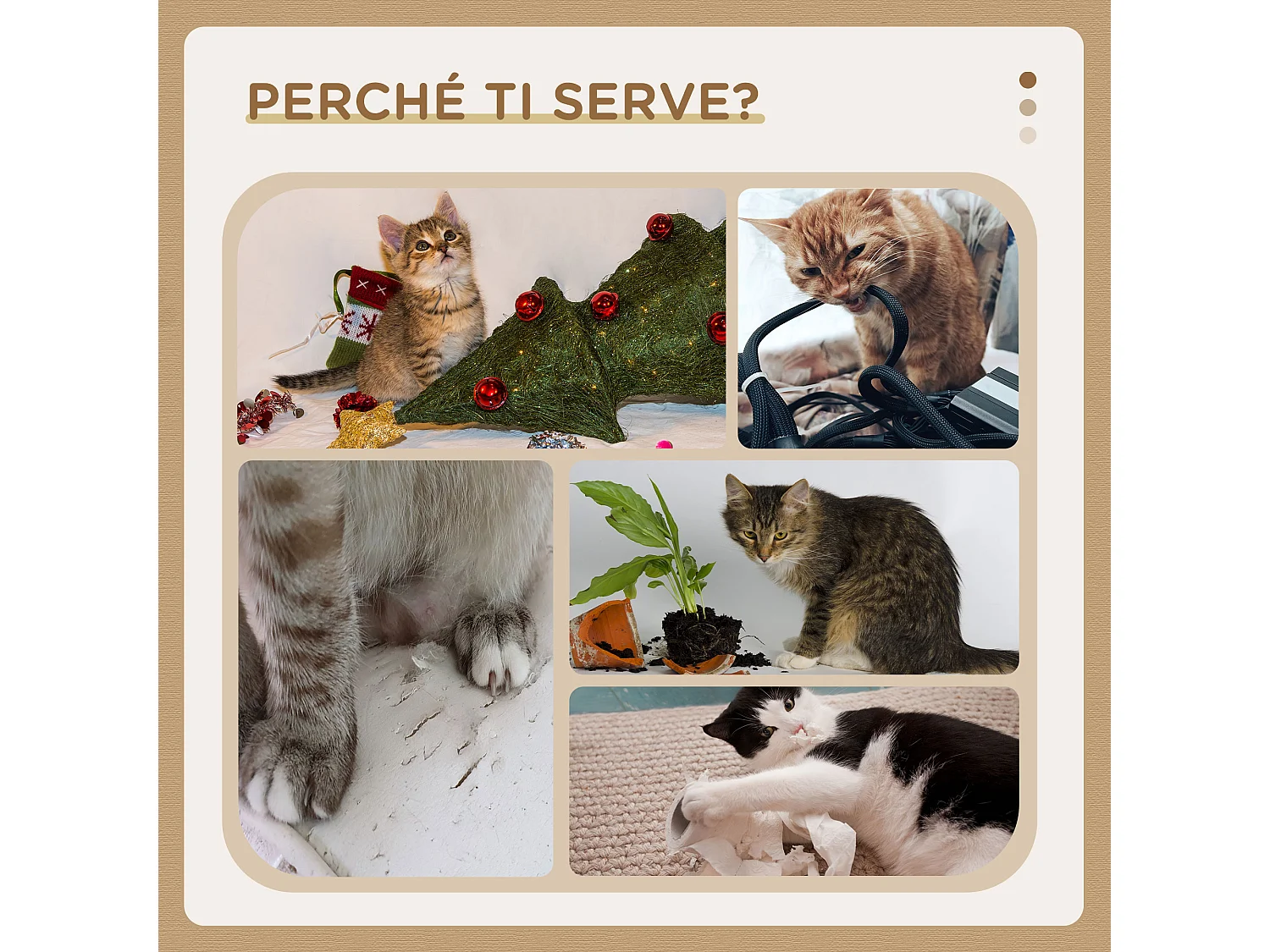 Albero per gatti con amaca lettino casette e posatoi grigio e bianco