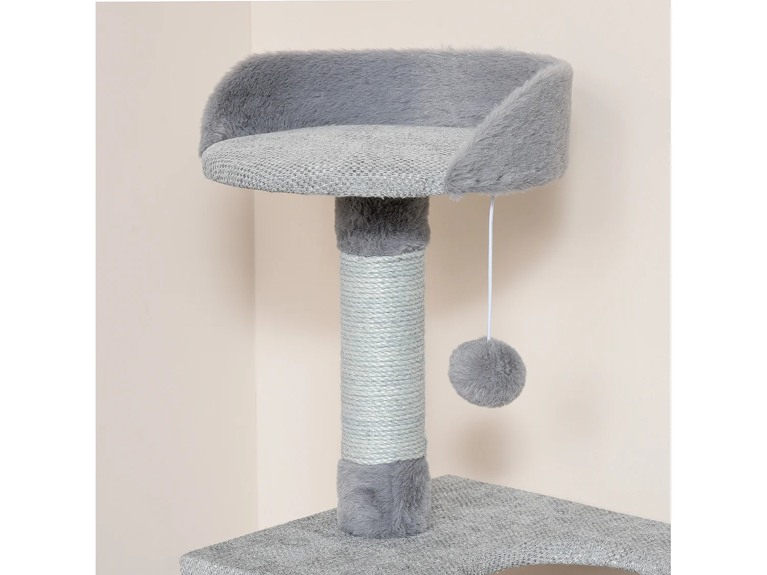 Palestra per gatti multilivello con casetta e tiragraffi corda di juta