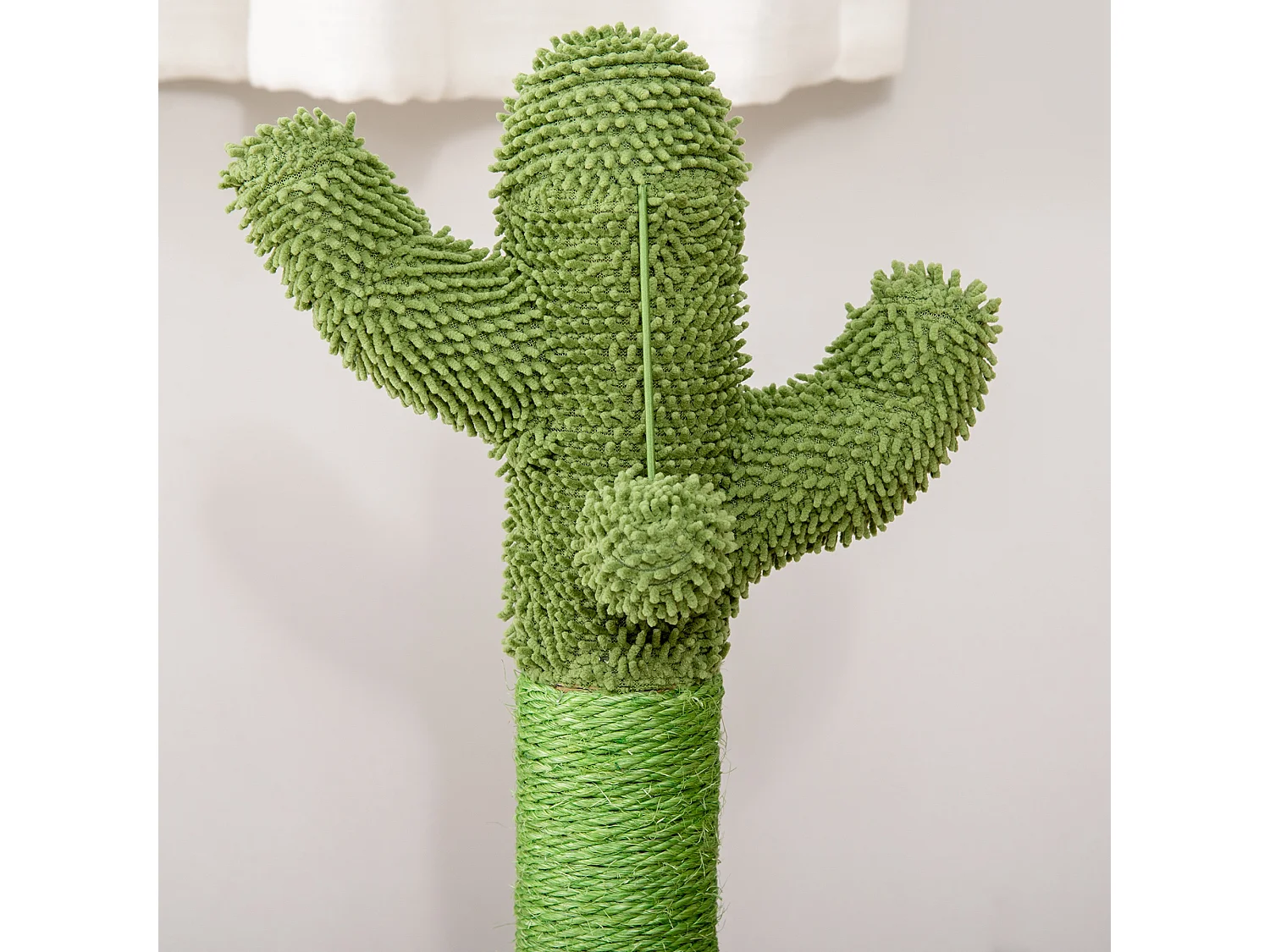 Albero tiragraffi a cactus per gatti corda sisal base con palline legno
