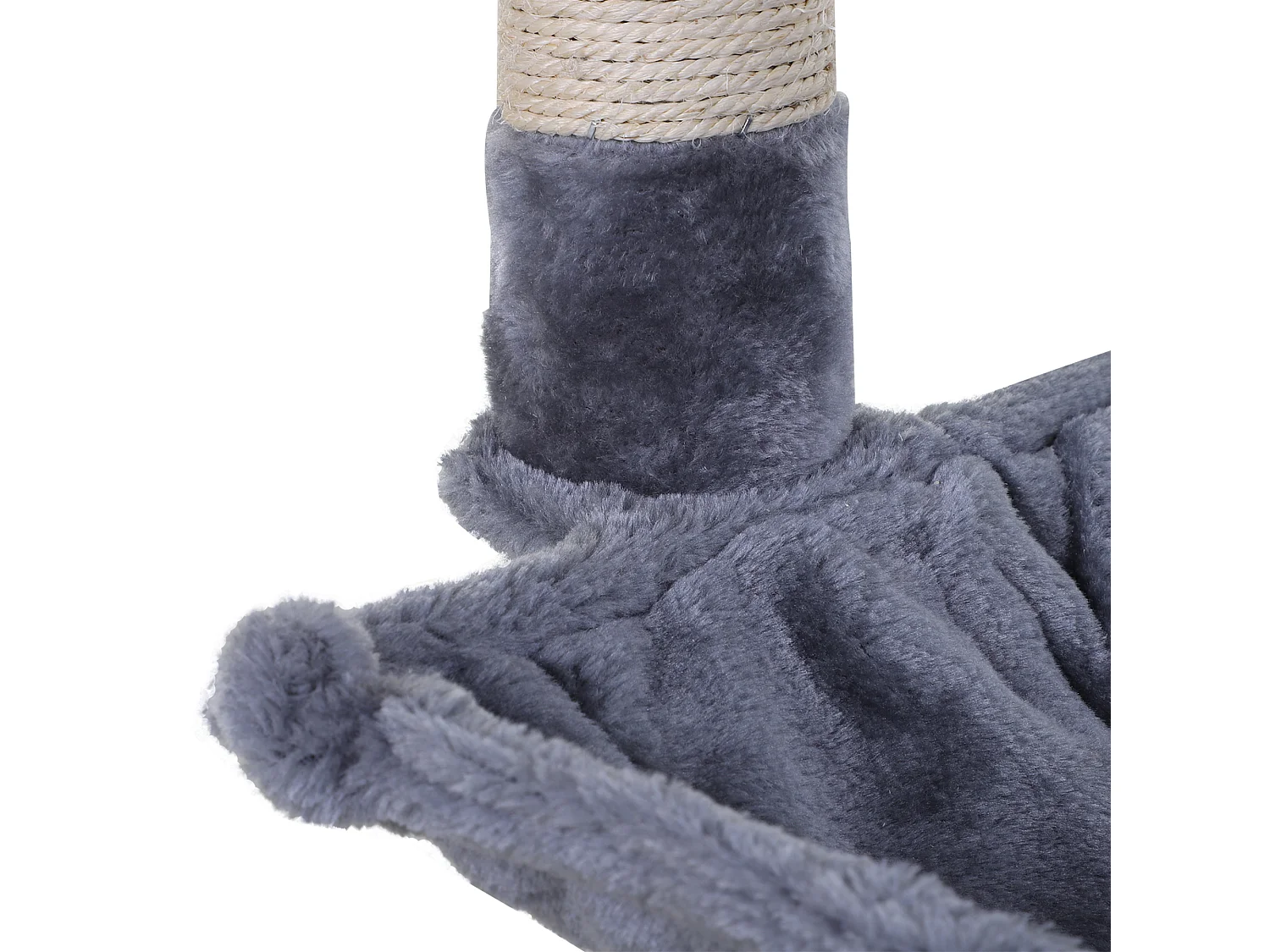 Tiragraffi per gatti multilivello con amaca e pallina 50x36x70cm grigio