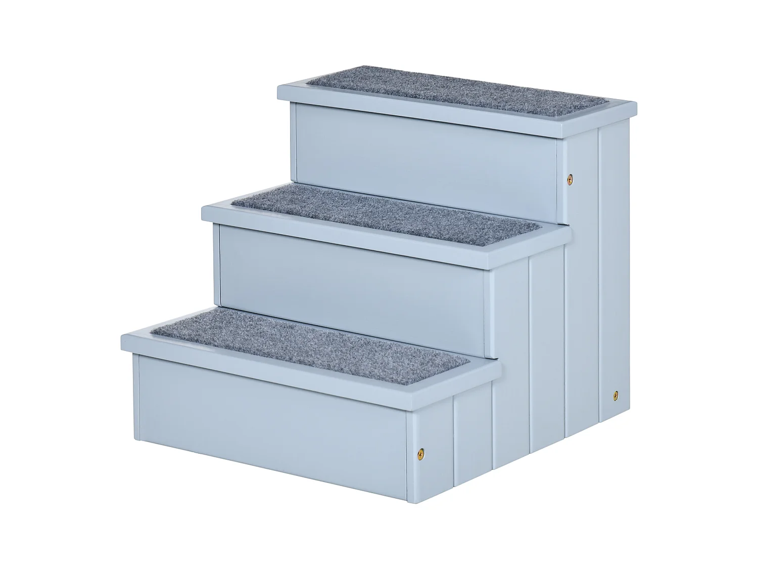 Scaletta per cani 3 gradini con tappetino antiscivolo e spazio interno