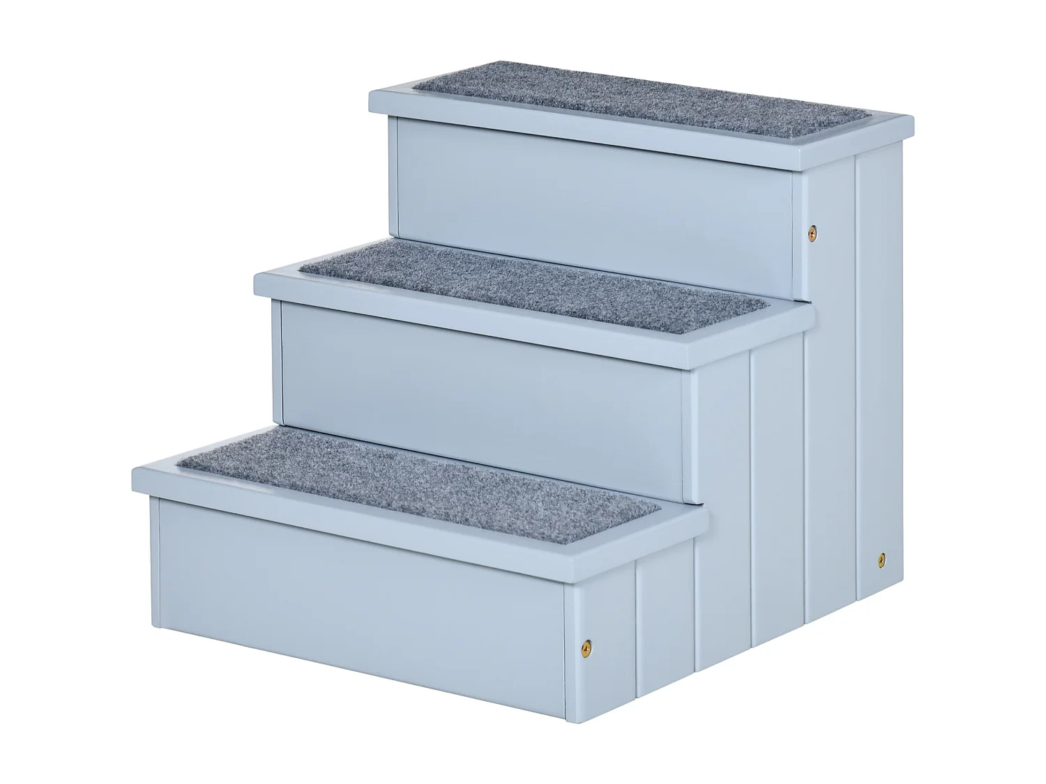 Scaletta per cani 3 gradini con tappetino antiscivolo e spazio interno