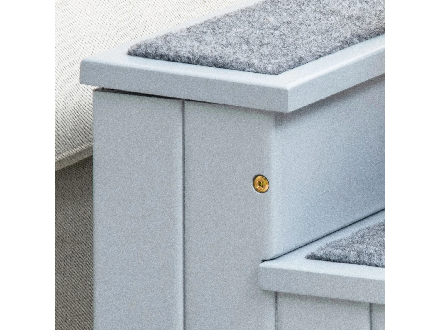 Scaletta per cani 3 gradini con tappetino antiscivolo e spazio interno