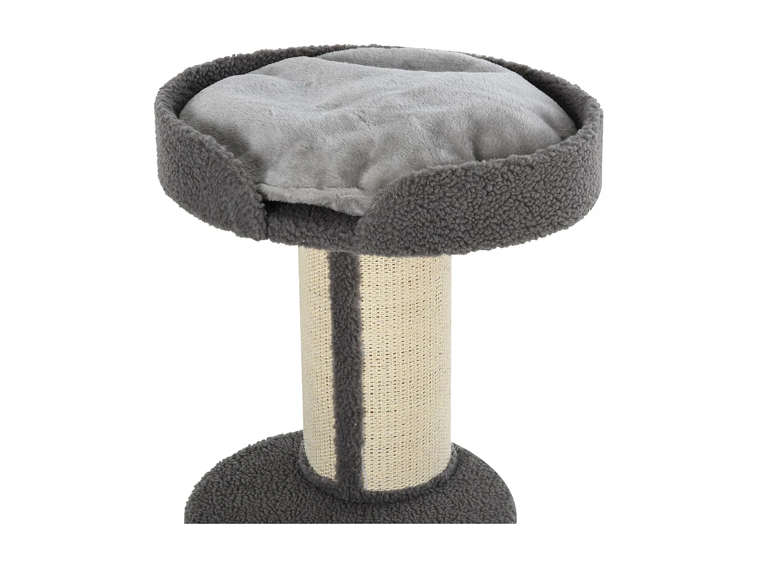 Albero tiragraffi per gatti con cuccia e cuscino rivestimento peluche