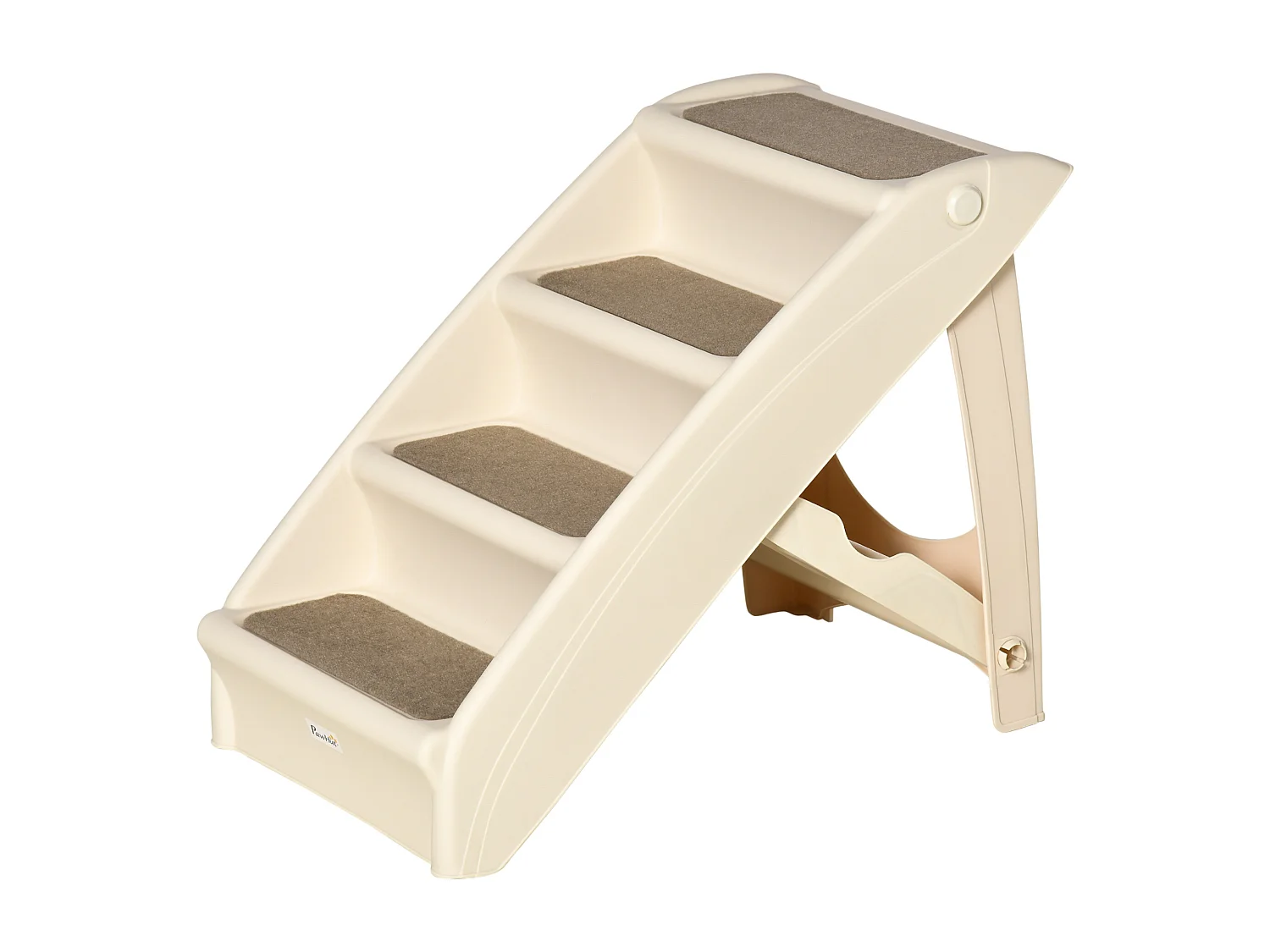 Scaletta per cani fino 10 kg pieghevole 4 scalini antiscivolo beige