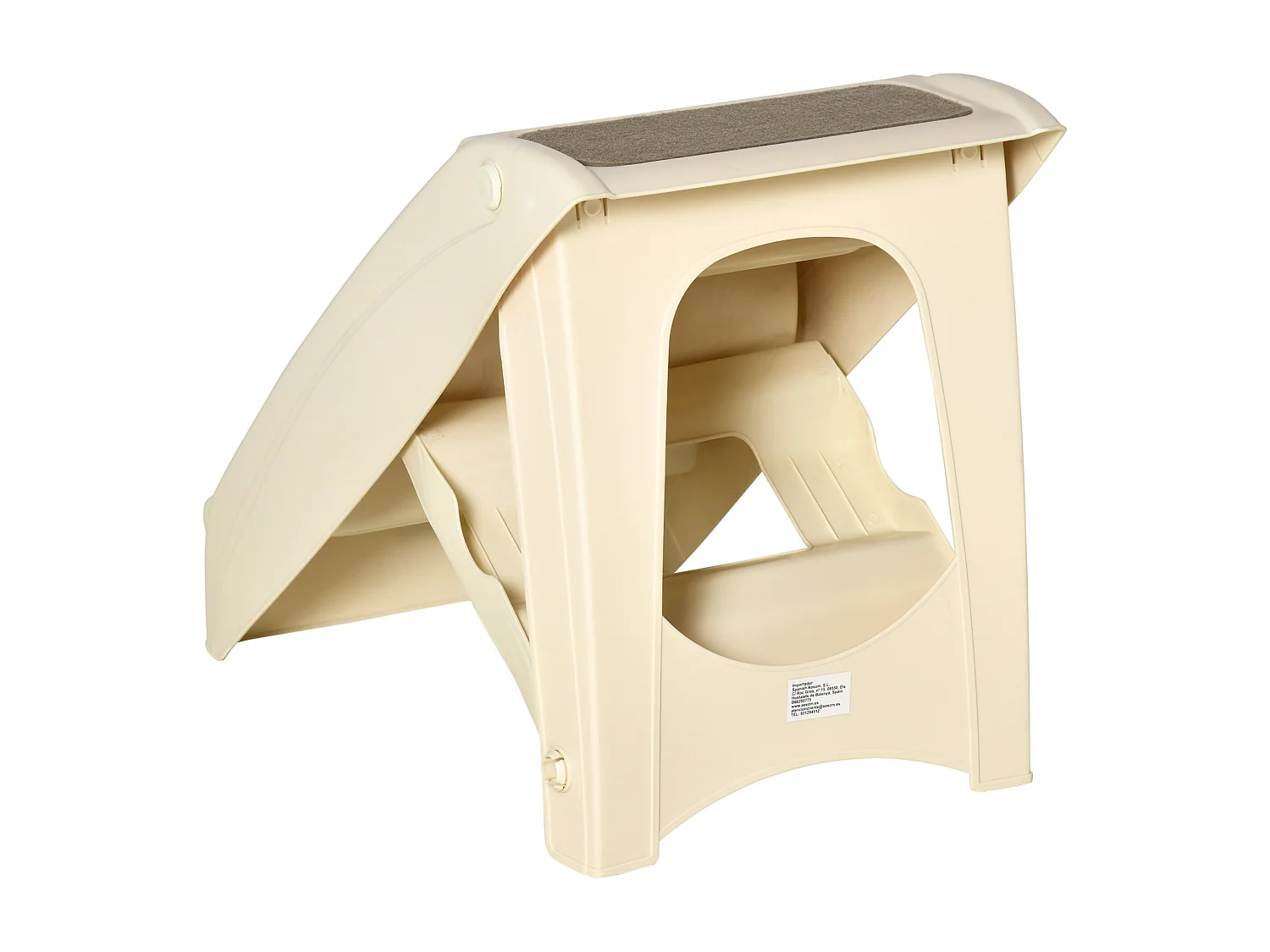 Scaletta per cani fino 10 kg pieghevole 4 scalini antiscivolo beige