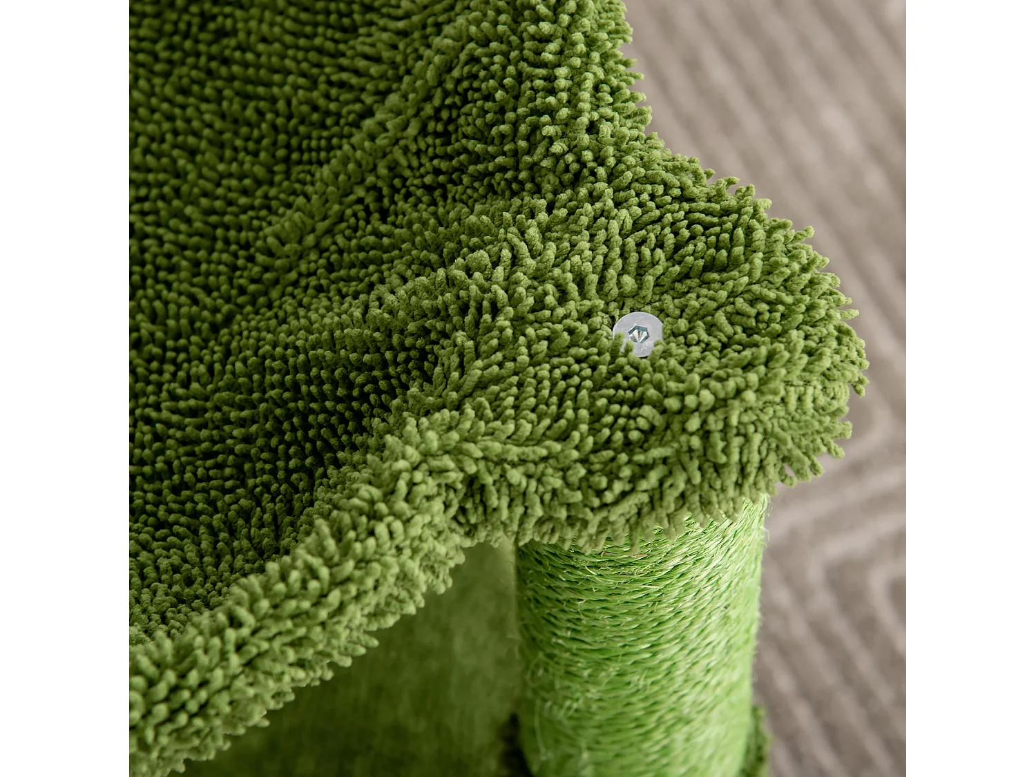 Albero tiragraffi a forma di cactus per gatti adulti 96x40x40cm verde