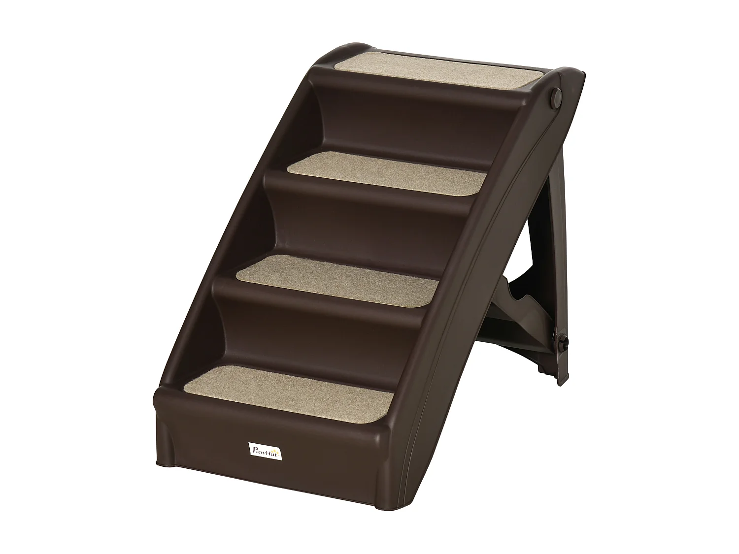 Scaletta per cani pieghevole con 4 gradini antiscivolo marrone