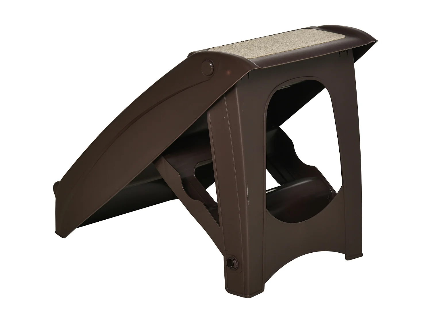 Scaletta per cani pieghevole con 4 gradini antiscivolo marrone