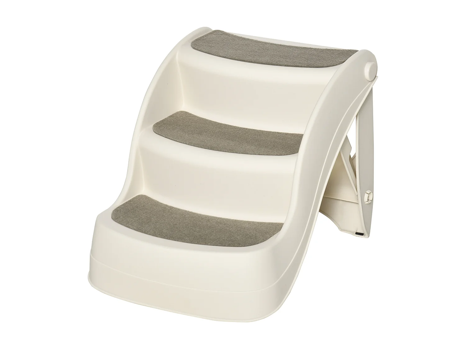 Scaletta per cani pieghevole con 3 gradini antiscivolo in pp beige