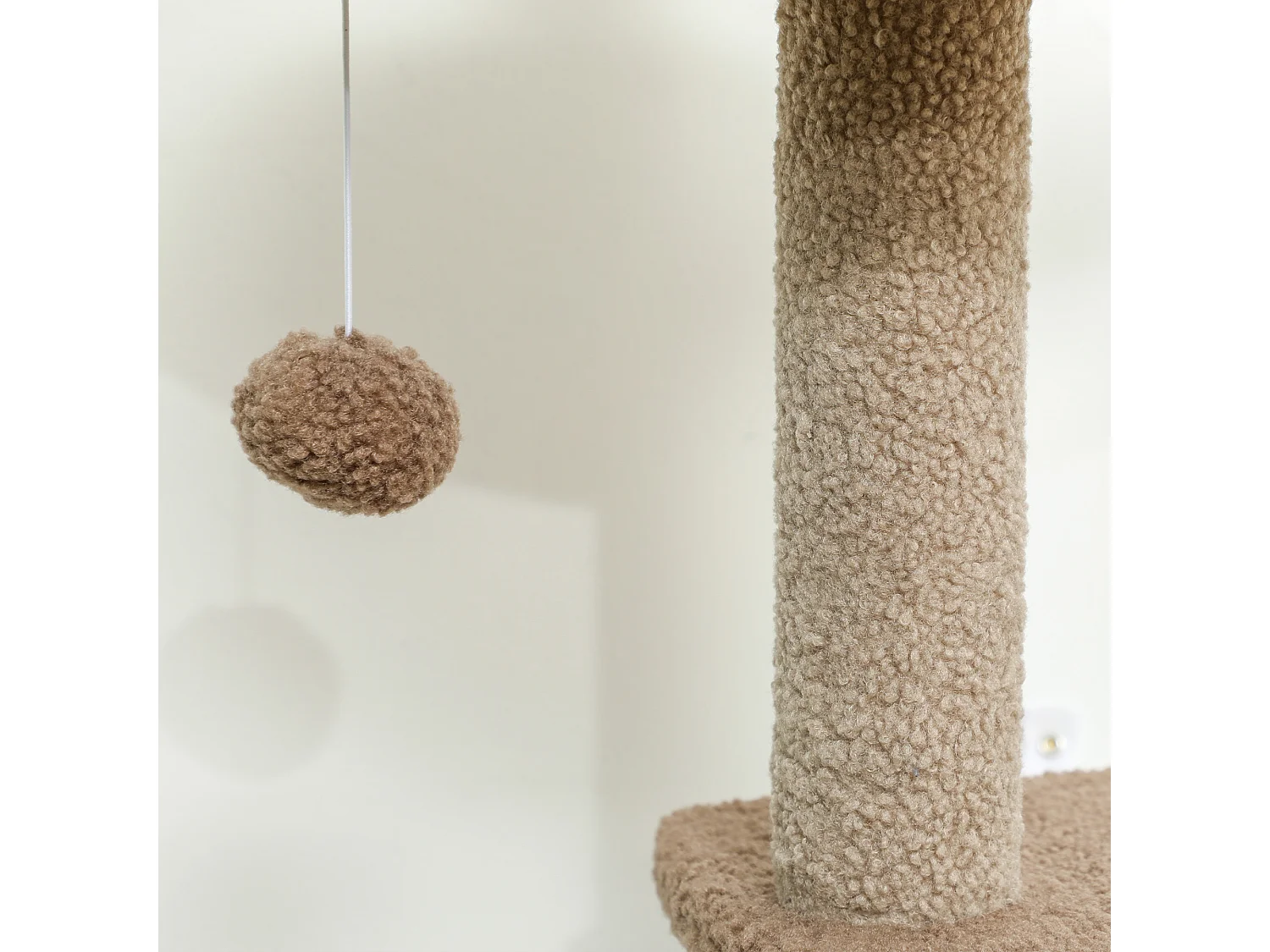 Albero tiragraffi per gatti con lettino, casetta e piattaforme marrone