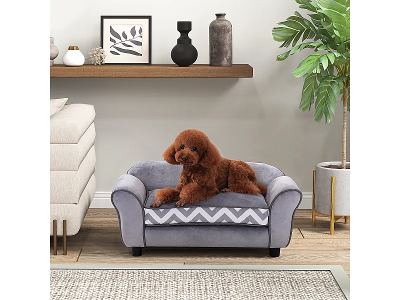 Cuccia per cani da interni divano per cani 15kg grigio