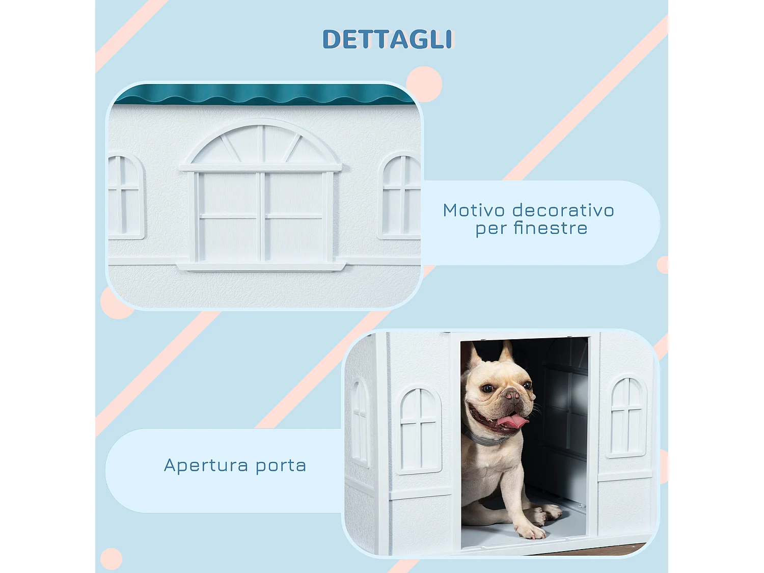 Cuccia per cani taglia media e piccola in pp impermeabile blu