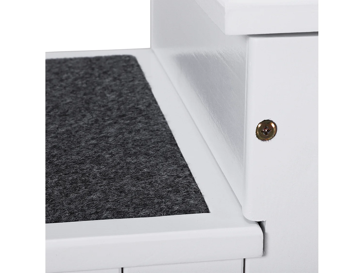 Scaletta per cani 3 gradini con tappetino antiscivolo e spazio interno