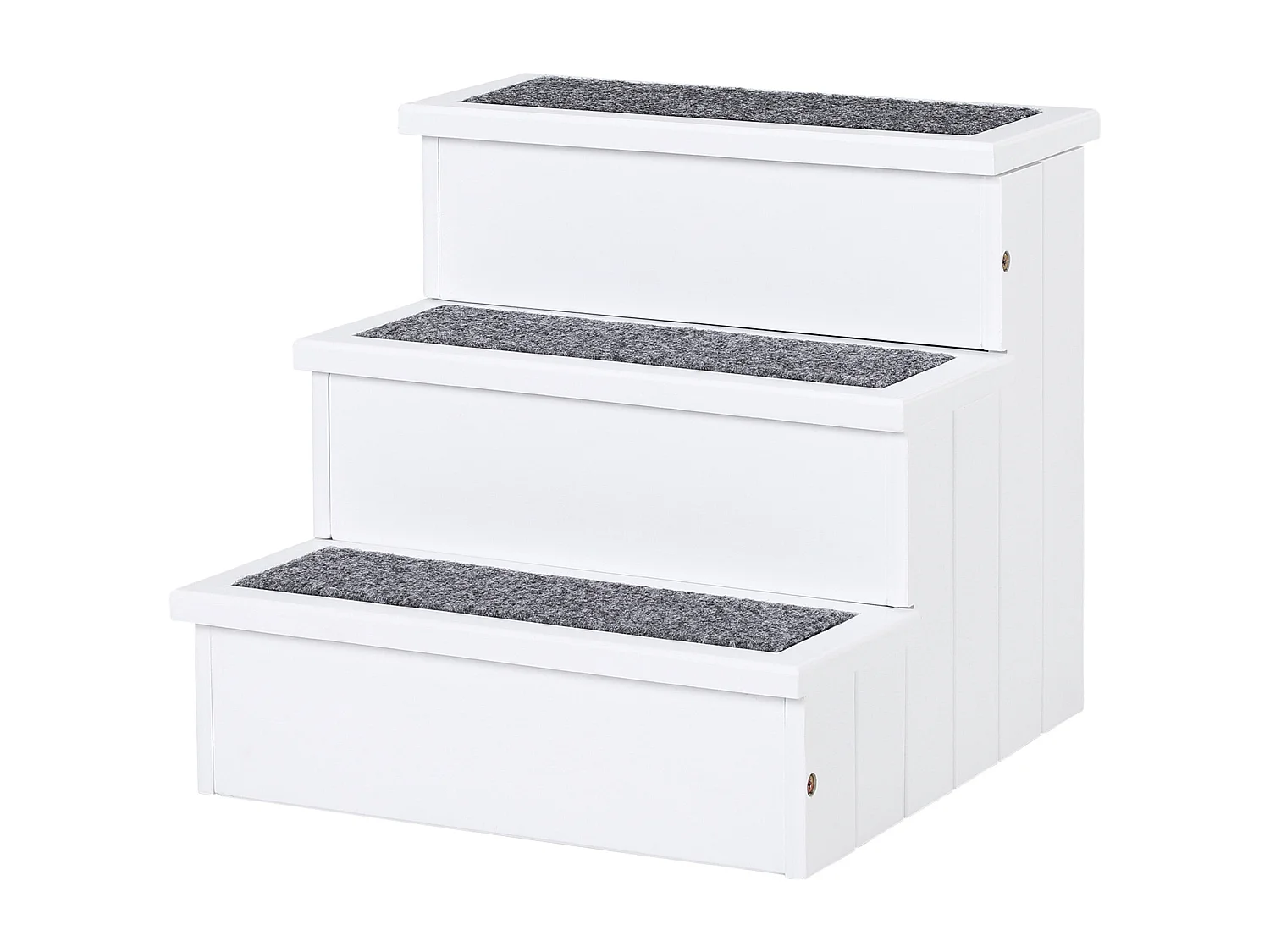 Scaletta per cani 3 gradini con tappetino antiscivolo e spazio interno