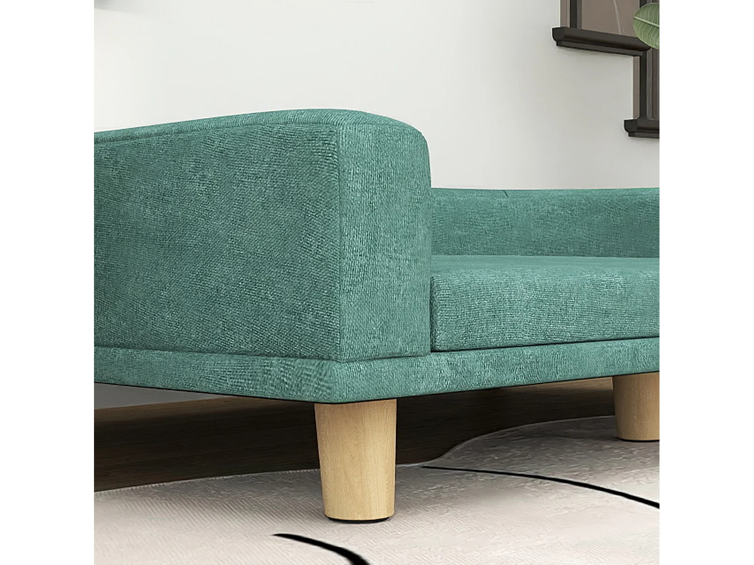 Divano per cani di taglia grande con cuscino sfoderabile verde chiaro