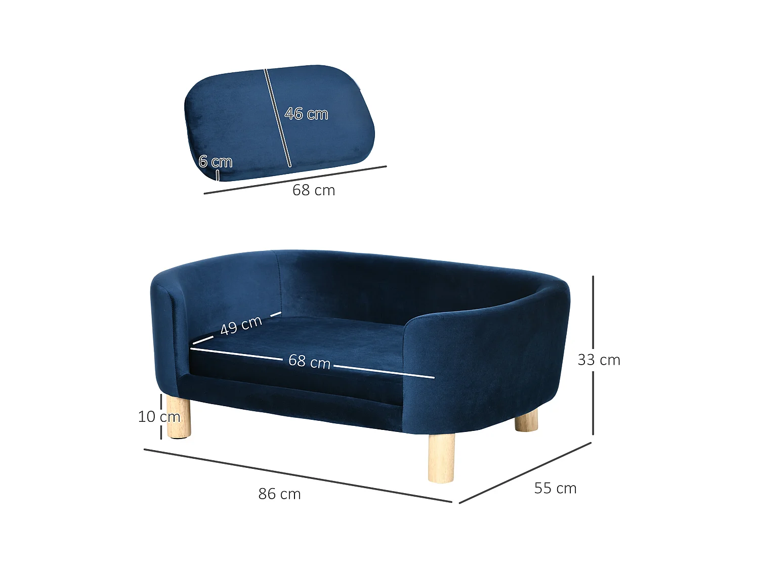 Cuccia per cani da interni divano per gatti cani di taglia piccola media
