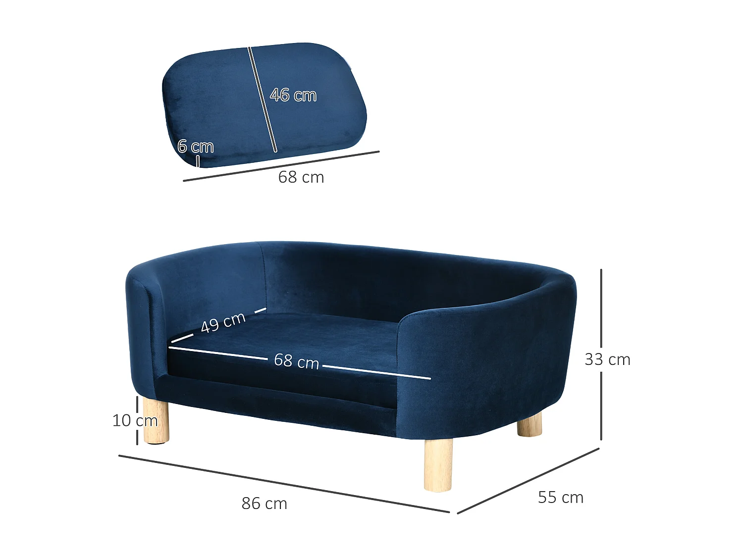 Cuccia per cani da interni divano per gatti cani di taglia piccola media