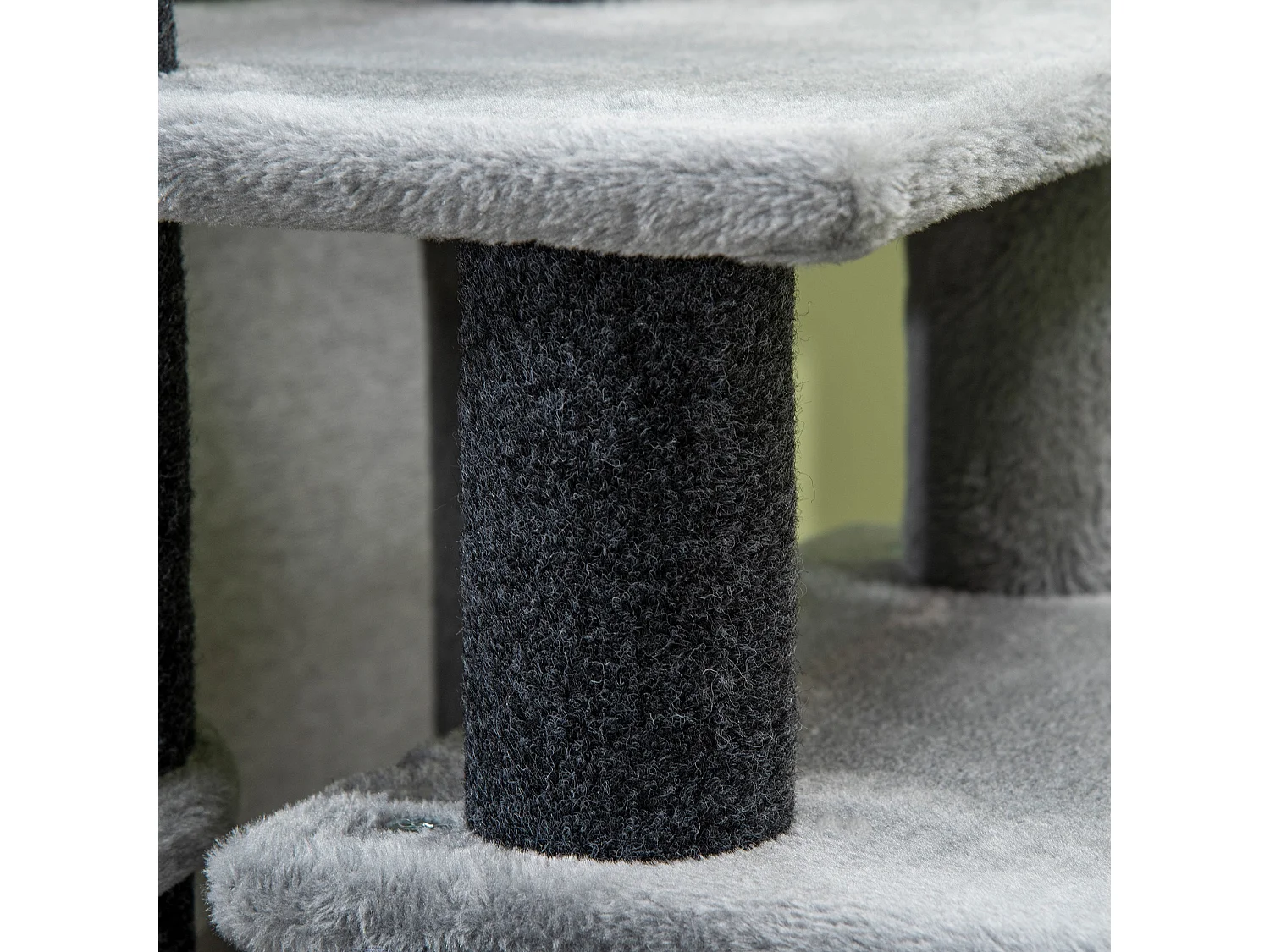 Scaletta per cani con gradino rimovibile, pallina e area interna grigia