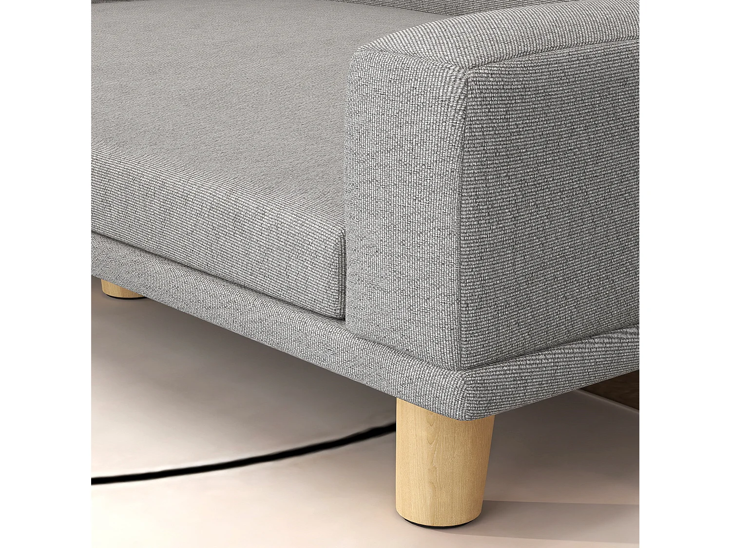 Divano per cani di taglia grande con cuscino sfoderabile grigio