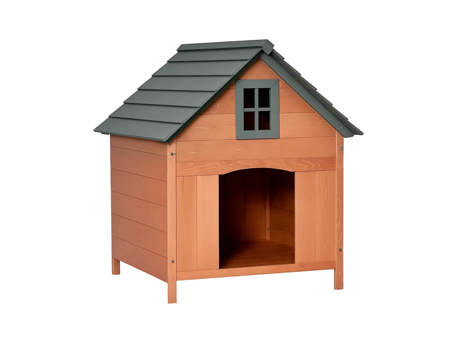 Cuccia rialzata per cani fino a 30 kg in legno (81.3x91.5x98.5 cm)