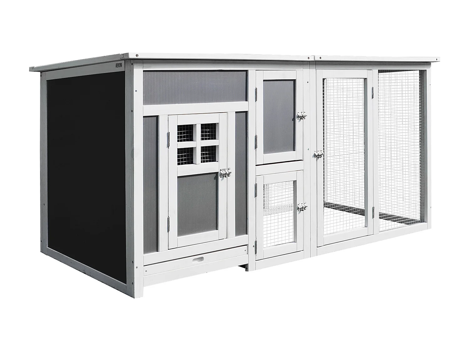 Pollaio per galline tetto impermeabile corsa da esterno legno