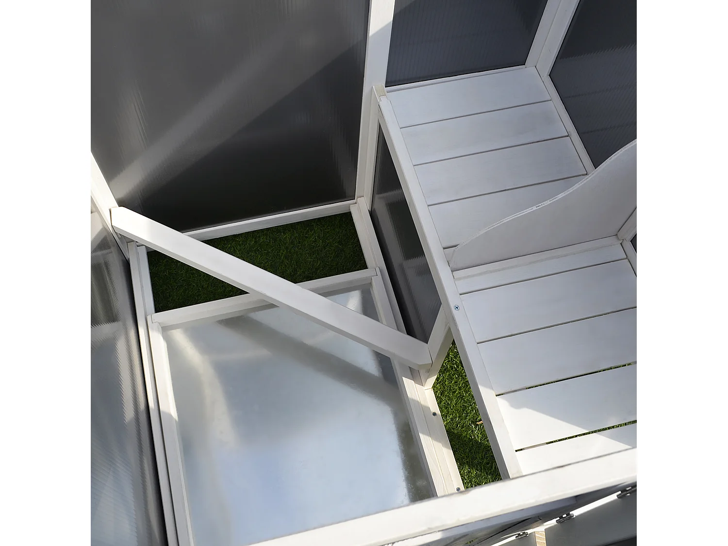 Pollaio per galline tetto impermeabile corsa da esterno legno