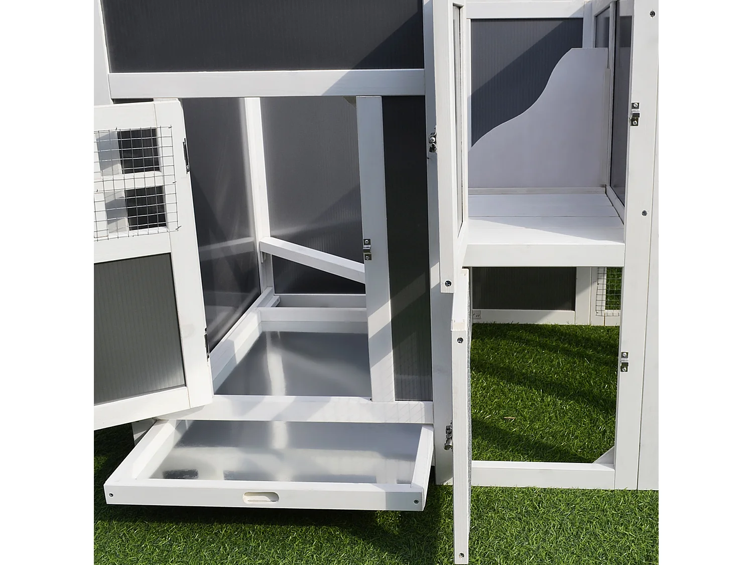 Pollaio per galline tetto impermeabile corsa da esterno legno