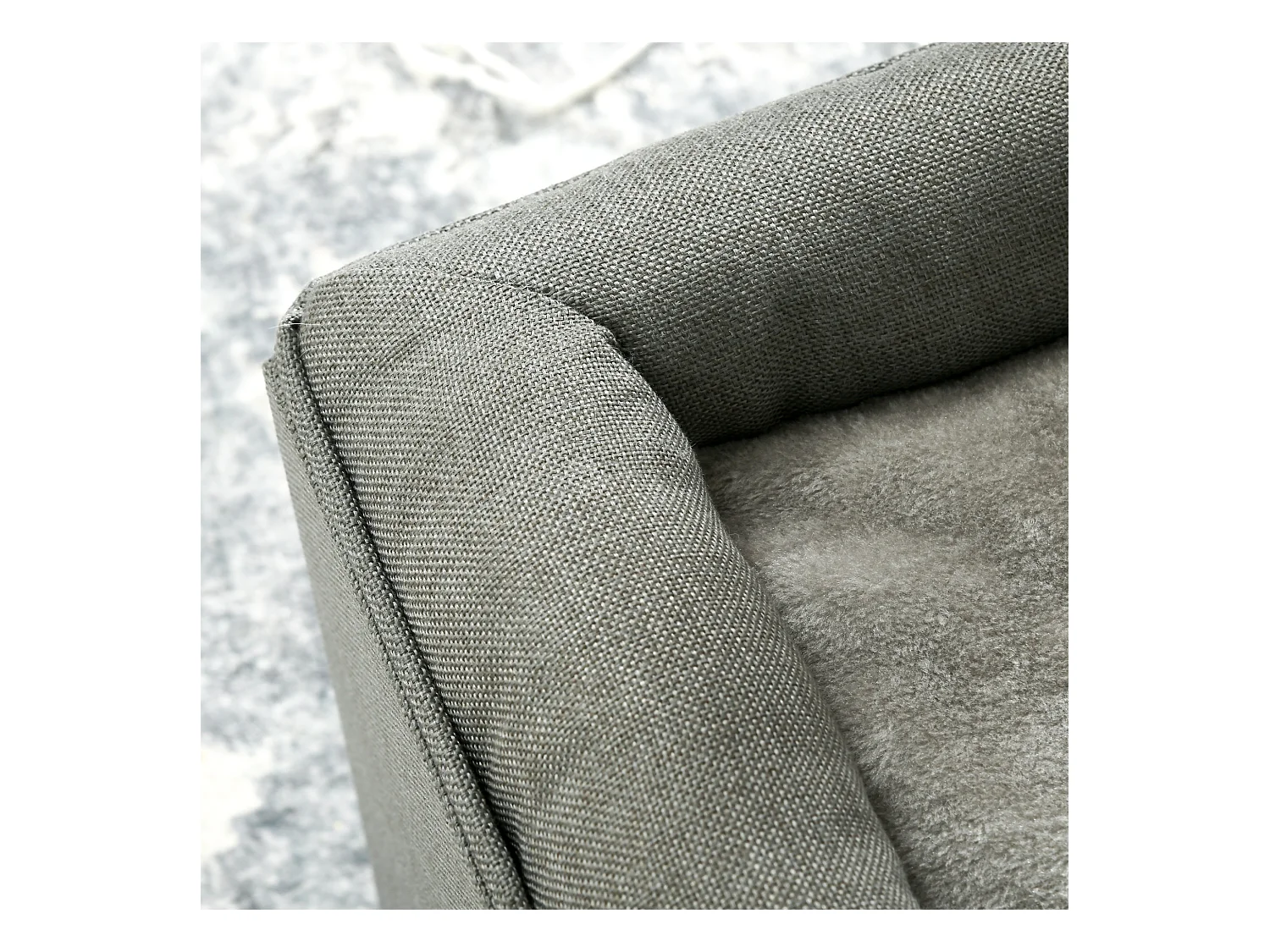 Casetta per gatti a 2 livelli con cuscino e apertura frontale verde