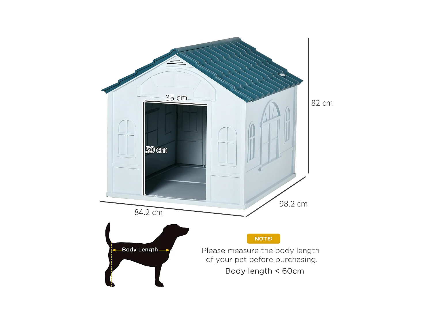 Cuccia per cani taglia media e grande in pp impermeabile blu