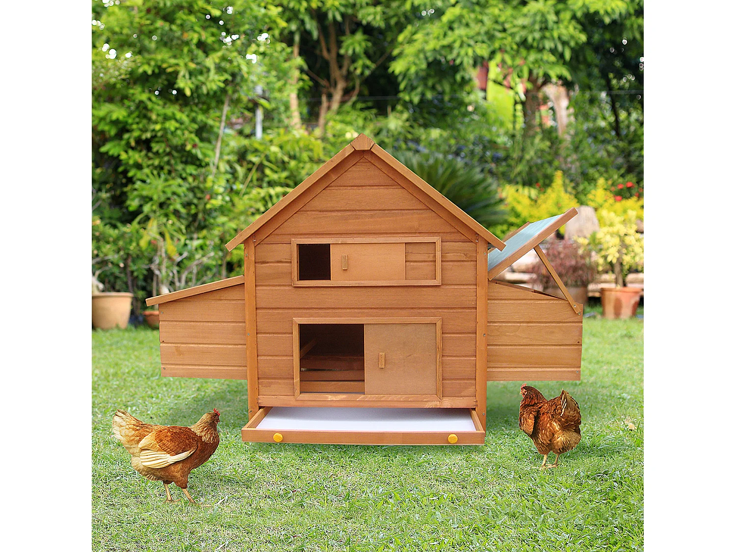 Pollaio gabbia per galline in legno da esterno o giardino impermeabile