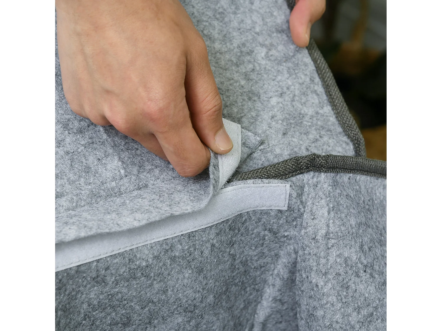 Casetta per gatti due livelli con cuscini lavabili 42x46x59.5cm grigio