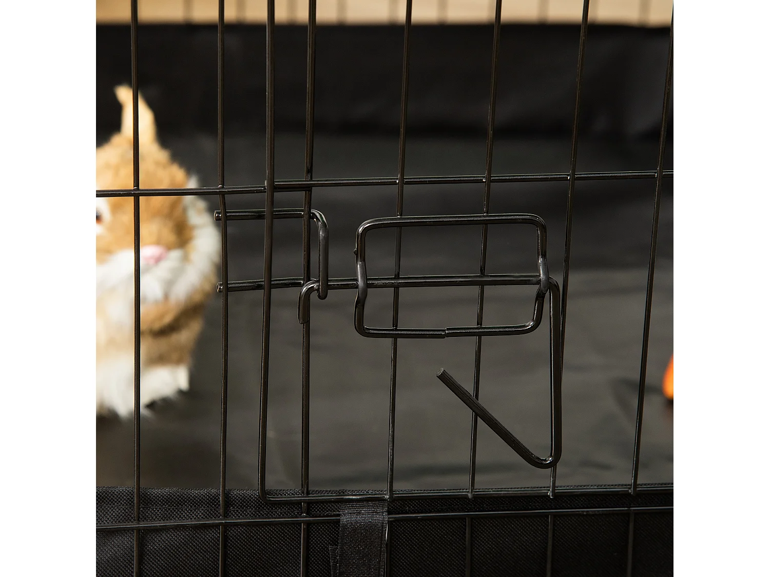 Gabbia per conigli e roditori in metallo e tessuto oxford 90x75x75cm