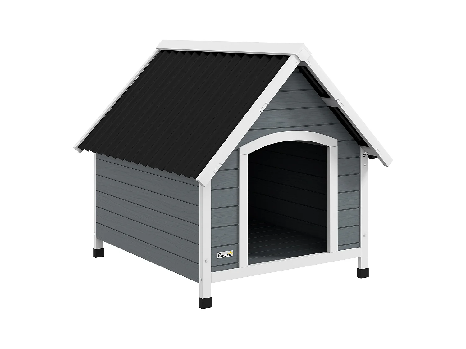 Cuccia per cani grandi in legno con pavimento rimovibile 84x99x87cm