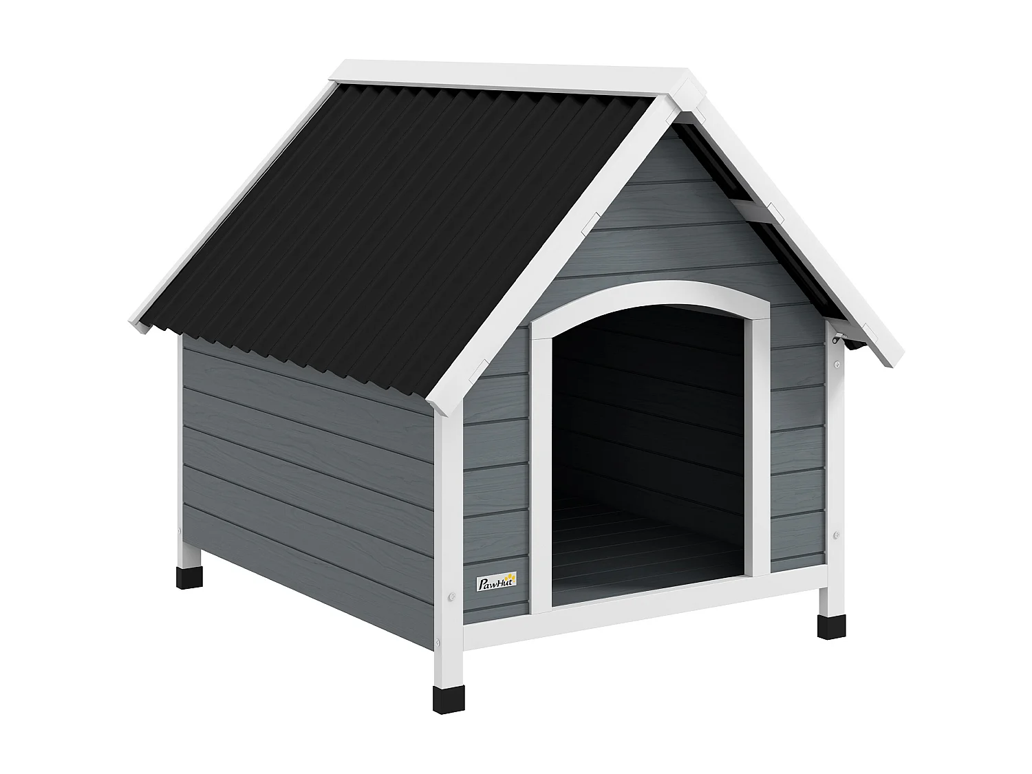 Cuccia per cani grandi in legno con pavimento rimovibile 84x99x87cm