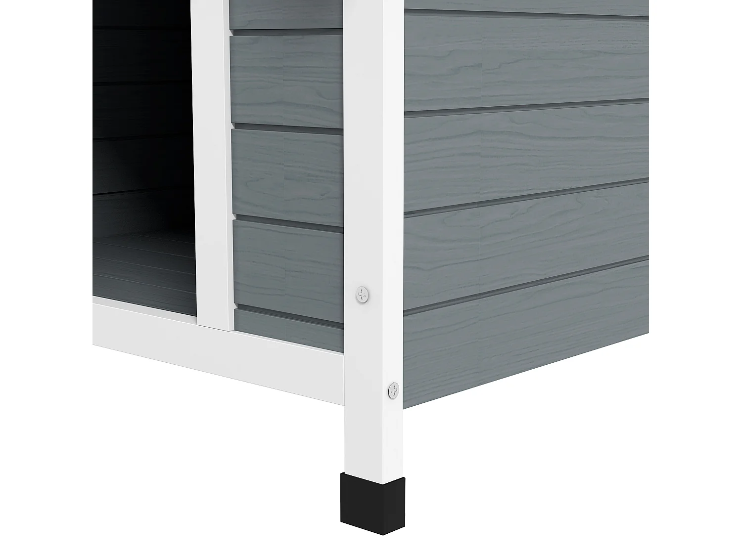 Cuccia per cani grandi in legno con pavimento rimovibile 84x99x87cm