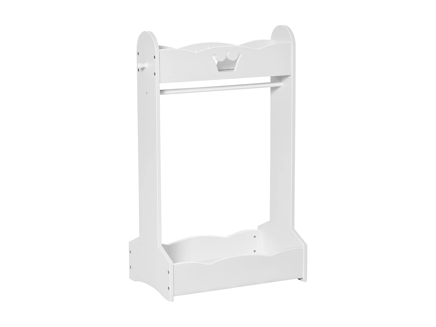 Appendiabiti per cameretta in legno ripiani e ganci 63x37x103cm