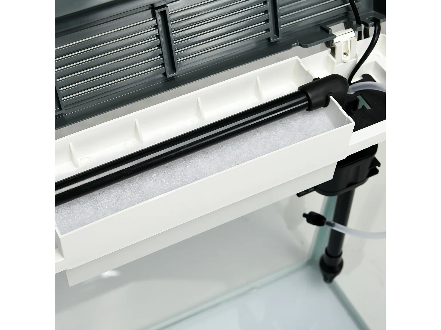 Acquario 28l a illuminazione led con pompa silenziosa in vetro e abs