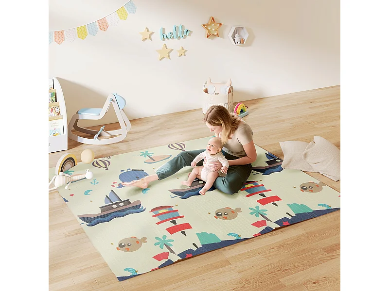 Tappeto per bambini 0-6 anni 3.45㎡ a tema animali in xpe multicolore