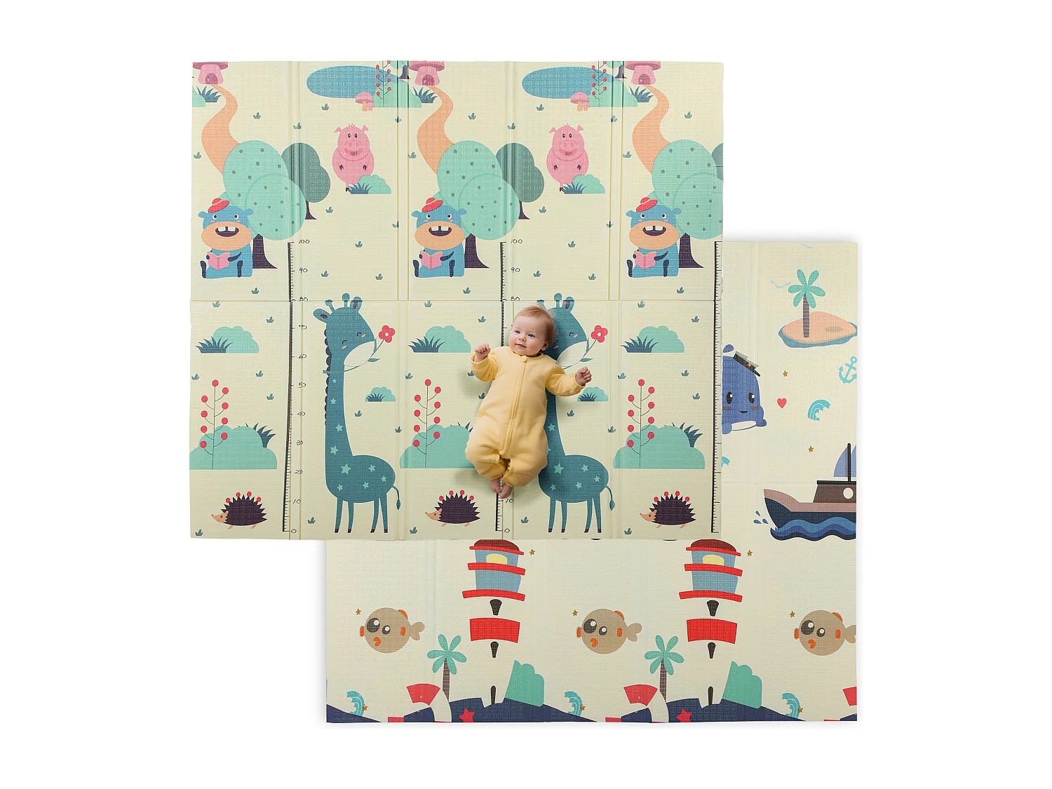 Tappeto per bambini 0-6 anni 3.45㎡ a tema animali in xpe multicolore